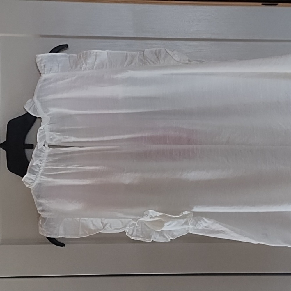 White and Pink Embroidered Women's Top - Picture 2 of 9